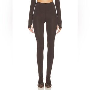 NEW Norma Kamali Legging With Footie Chocolate color
